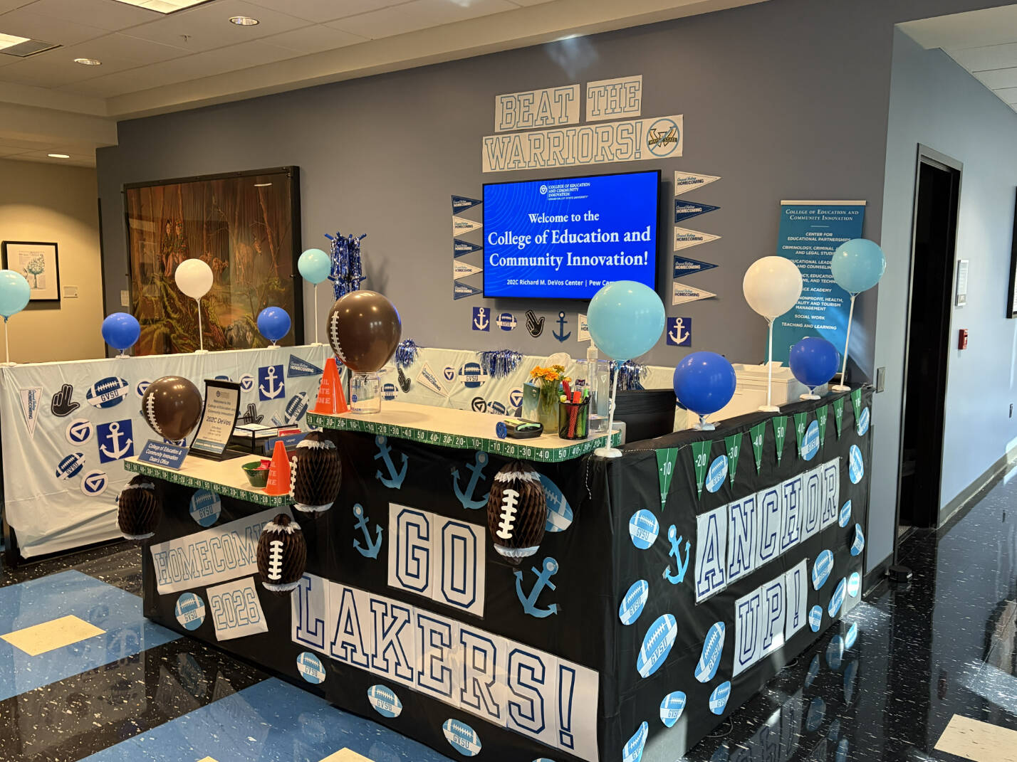 Photo of homecoming decorations